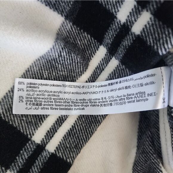 Zara plaid shacket oversized pockets shirt jacket new without tag - Picture 8 of 16